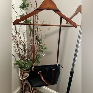 Fossil - Black and brown leather hand and crossbody purse